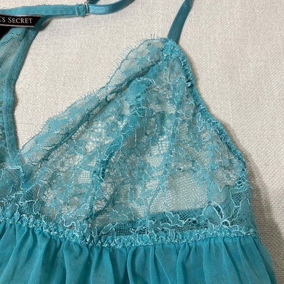 VICTORIA'S SECRET | Blue Sheer Lace Babydoll Lingerie - Picture 7 of 14